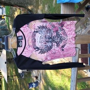 Womens size S Black & pink long sleeve